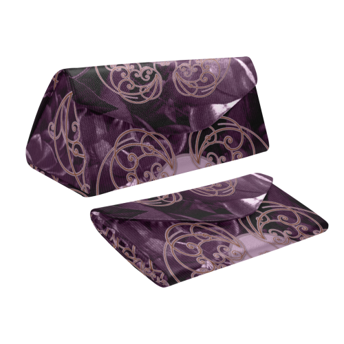 Flowers in soft violet colors Custom Foldable Glasses Case