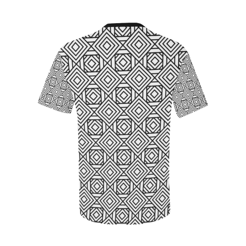 In and Out BW Men's All Over Print T-Shirt with Chest Pocket (Model T56)