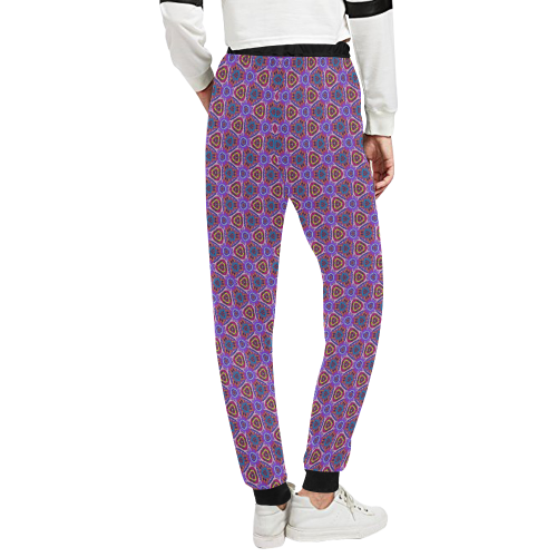 Purple Doodles - Hidden Smiles Unisex All Over Print Sweatpants (Model L11)