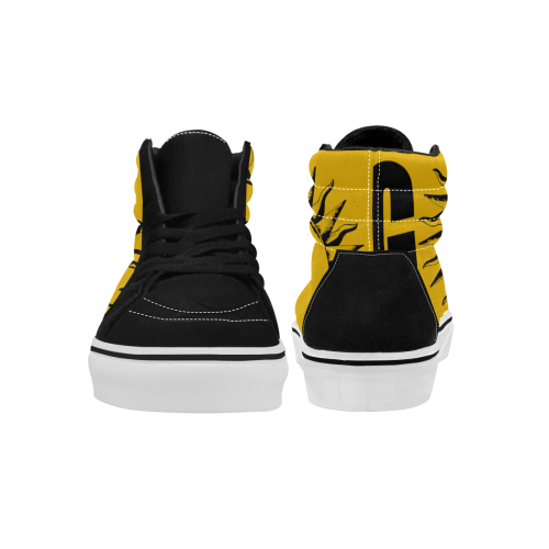 GOD High Level Black & Yellow Men's High Top Skateboarding Shoes (Model E001-1)