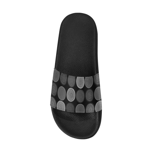 Scandinavian Circle Dots Mandala Pattern 3 Women's Slide Sandals (Model 057)