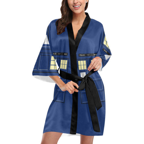 United Kingdom - Blue Police Public Call Box Costu Kimono Robe