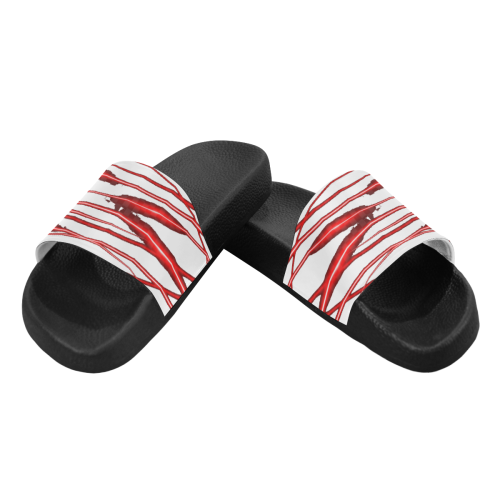 PeaarLemon Sandal Red Woman Women's Slide Sandals (Model 057)