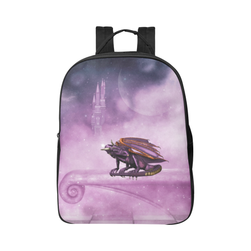 Wonderful violet dragon Popular Fabric Backpack (Model 1683)