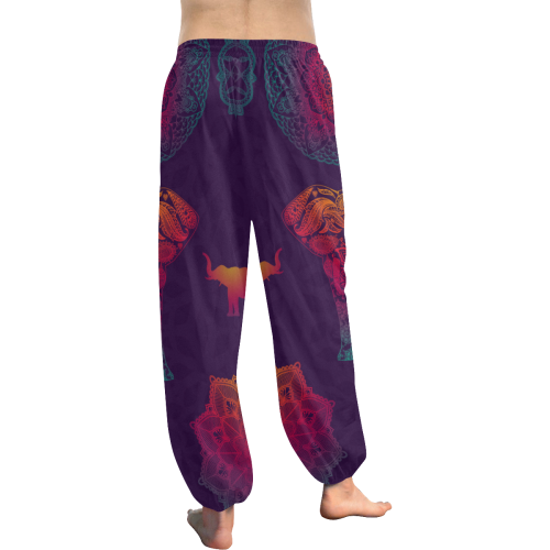 Colorful Elephant Mandala Women's All Over Print Harem Pants (Model L18)