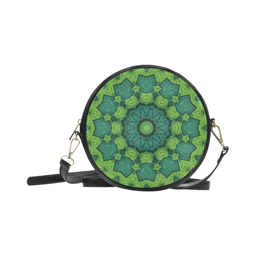 Green Theme Mandala Round Sling Bag (Model 1647)