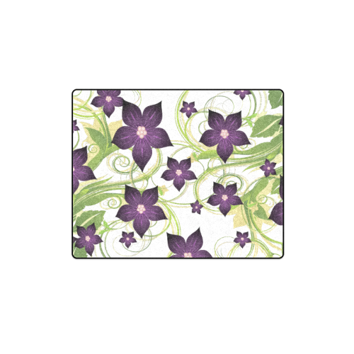 Purple Floral Garden Blanket 40"x50"