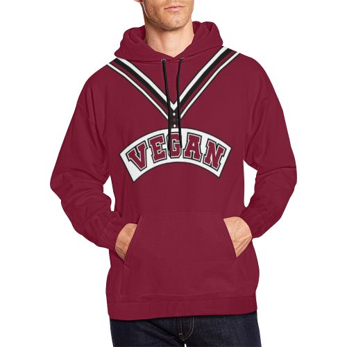 Vegan Cheerleader All Over Print Hoodie for Men/Large Size (USA Size) (Model H13)