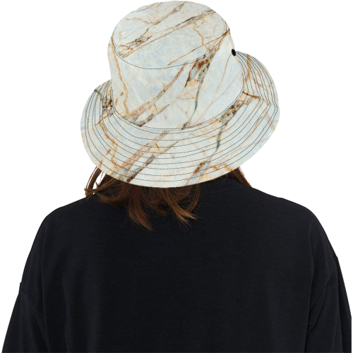 Marble Gold Pattern All Over Print Bucket Hat