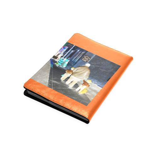 Ghosts roaming the street (orange) Custom NoteBook B5