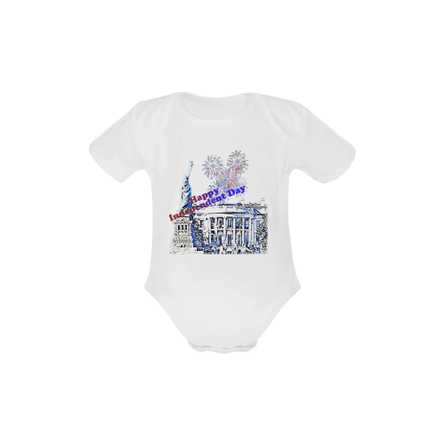 Independance Day Design By Me by Doris Clay-Kersey Baby Powder Organic Short Sleeve One Piece (Model T28)