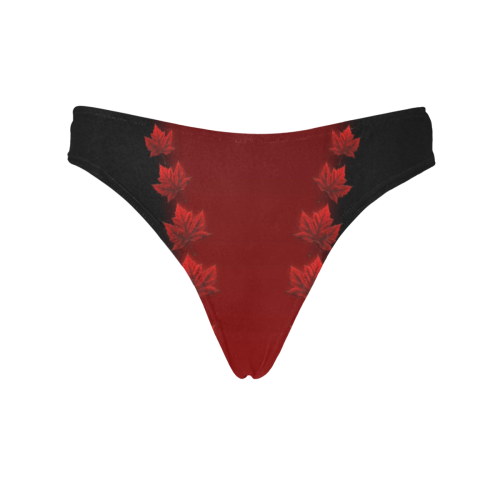 Canada Panties Canada Maple Leaf Thong Underwear Women's All Over Print Thongs (Model L30)