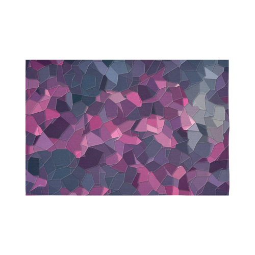 purple pink magenta mosaic #purple Cotton Linen Wall Tapestry 90"x 60"