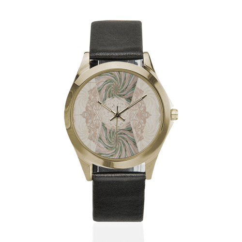 charm 6 Unisex Silver-Tone Round Leather Watch (Model 216)