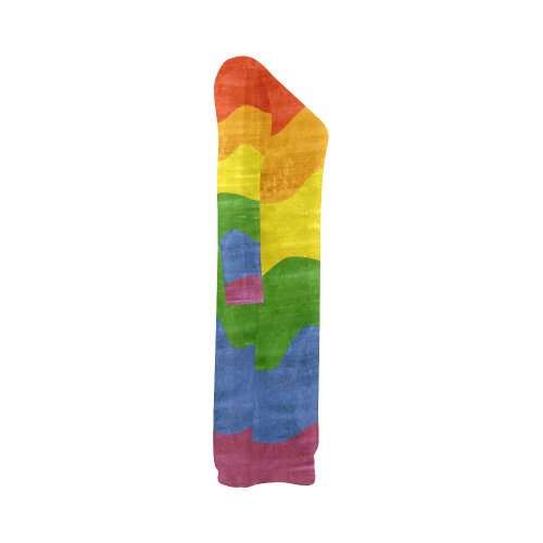 Gay Pride - Rainbow Flag Waves Stripes 3 Bateau A-Line Skirt (D21)
