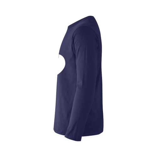 Finger Heart / Blue Sunny Men's T-shirt (long-sleeve) (Model T08)