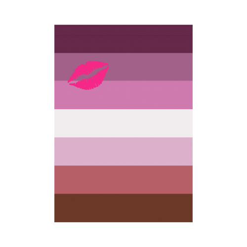 Lipstick Lesbian Flag Garden Flag 28''x40'' （Without Flagpole）