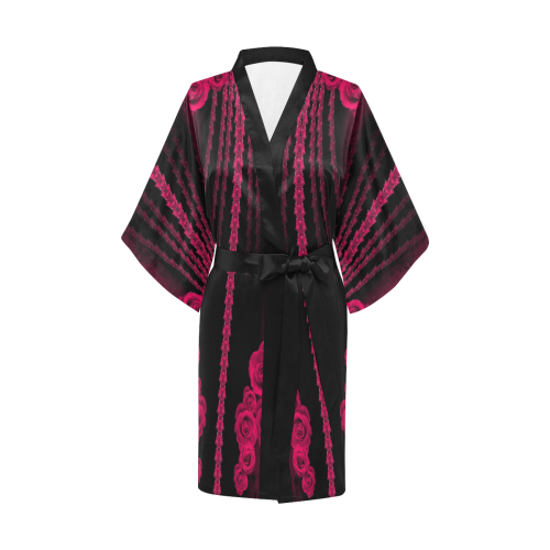 rose 3 love pink Kimono Robe