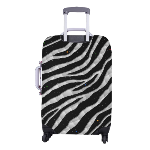 Ripped SpaceTime Stripes - White Luggage Cover/Medium 22"-25"