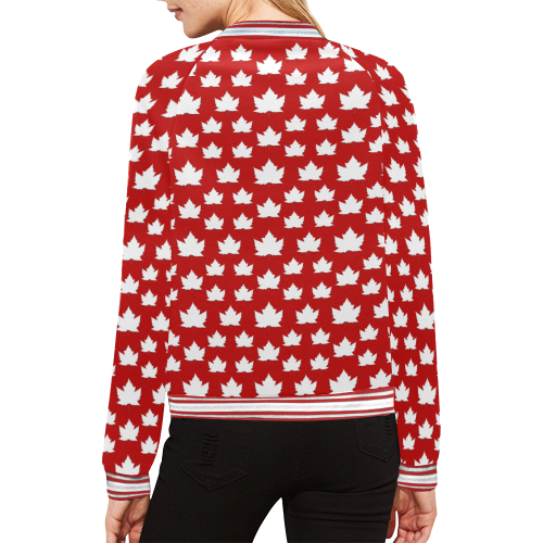 Cute Canada Bomber Jackets All Over Print Bomber Jacket for Women (Model H21)