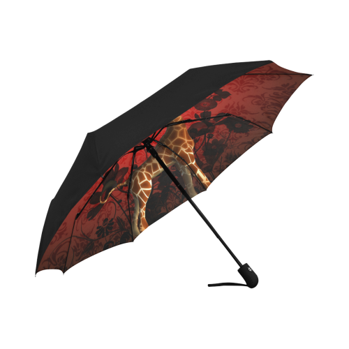 I am a lady, cute giraffe Anti-UV Auto-Foldable Umbrella (Underside Printing) (U06)