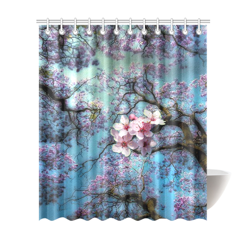 Cherry blossomL Shower Curtain 72"x84"