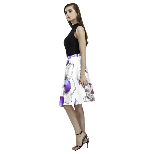 floral n Melete Pleated Midi Skirt (Model D15)