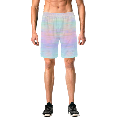 noisy gradient 1 pastel by JamColors Men's All Over Print Elastic Beach Shorts (Model L20)