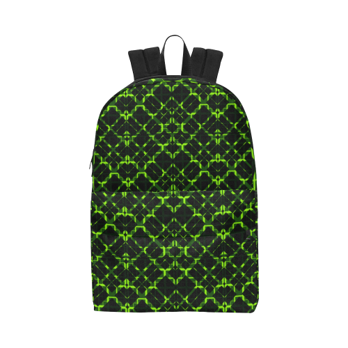 Diagonal Lime & Black Plaid  modern style Unisex Classic Backpack (Model 1673)