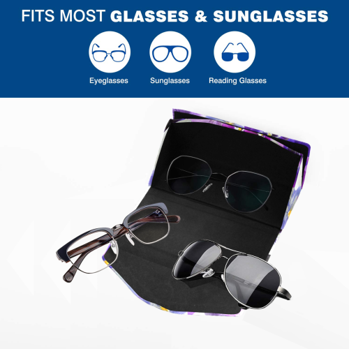 Pretty Purple Pansies Custom Foldable Glasses Case