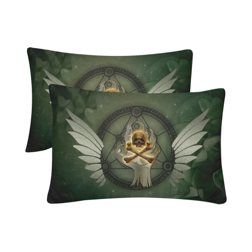 Skull in a hand Custom Pillow Case 20"x 30" (One Side) (Set of 2)