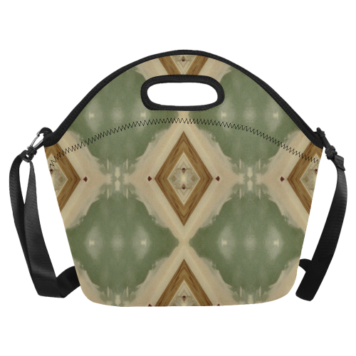 Geometric Camo Neoprene Lunch Bag/Large (Model 1669)