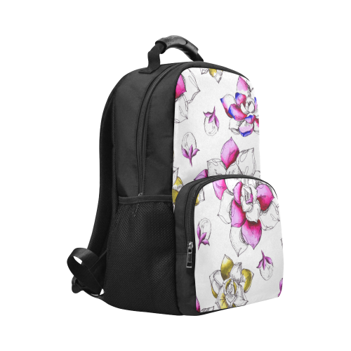 floral pink Unisex Laptop Backpack (Model 1663)