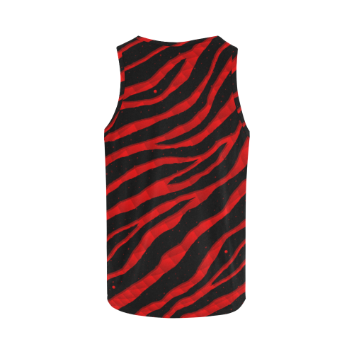 Ripped SpaceTime Stripes - Red All Over Print Tank Top for Men (Model T43)