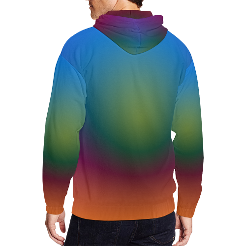 Big Rich Spectrum by Aleta All Over Print Full Zip Hoodie for Men/Large Size (Model H14)