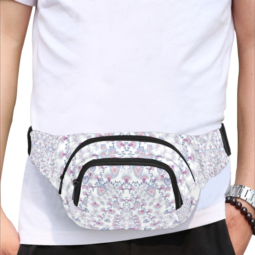 syrian flowers purple Fanny Pack/Small (Model 1677)