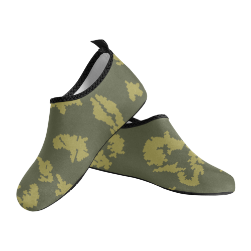 russian KLMK Berehzka green yellow leaf Men's Slip-On Water Shoes (Model 056)