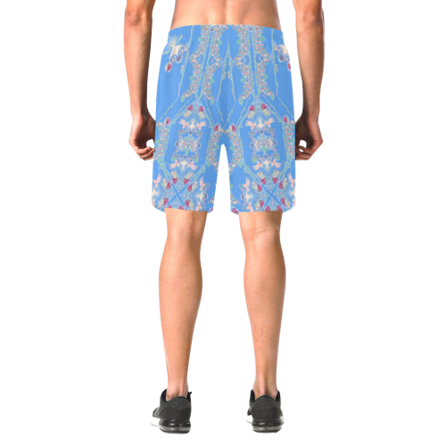 blue nature Men's All Over Print Elastic Beach Shorts (Model L20)