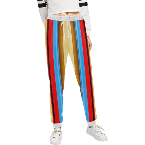 Colorful abstract pattern stripe art Unisex All Over Print Sweatpants (Model L11)