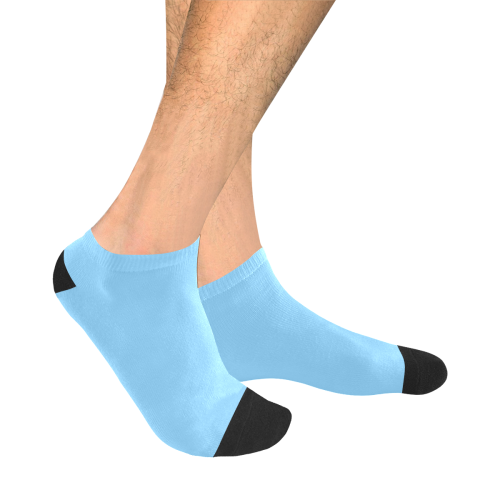 color light sky blue Men's Ankle Socks