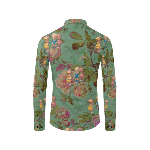 Hooping in the Rose Garden Men's All Over Print Casual Dress Shirt (Model T61)