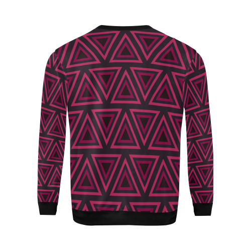 Tribal Ethnic Triangles All Over Print Crewneck Sweatshirt for Men (Model H18)