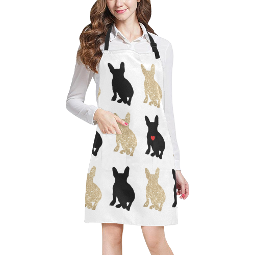 Dazzling French Bulldogs All Over Print Apron