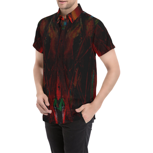 Shadow Face by Artdream Men's All Over Print Short Sleeve Shirt (Model T53)