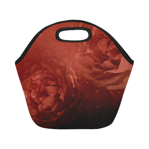 Wonderful red flowers Neoprene Lunch Bag/Small (Model 1669)