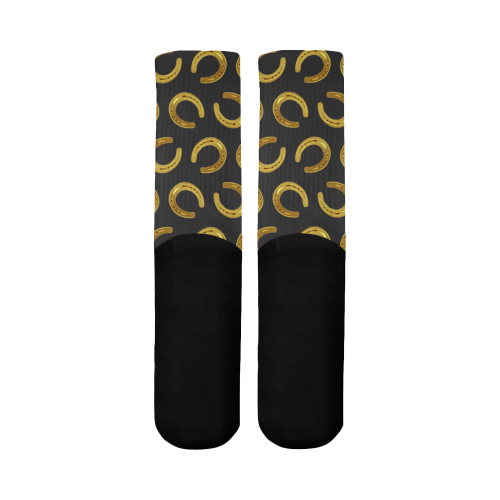 Golden horseshoe Mid-Calf Socks (Black Sole)
