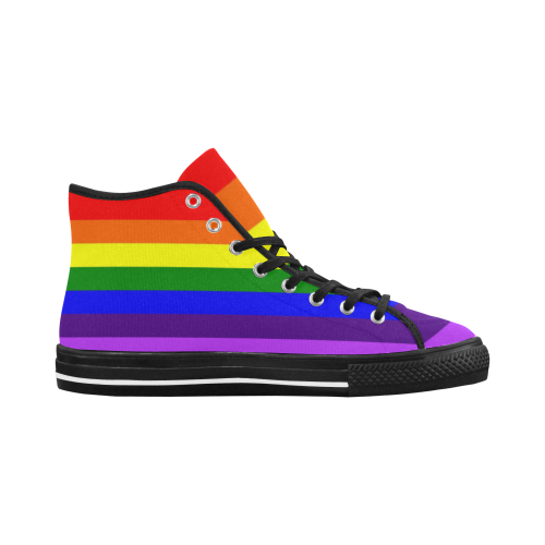 Rainbow Flag (Gay Pride - LGBTQIA+) Vancouver H Men's Canvas Shoes (1013-1)