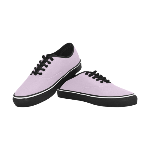 color thistle Classic Women's Canvas Low Top Shoes (Model E001-4)