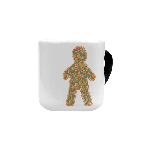Christmas Gingerbread Man Heart-shaped Morphing Mug