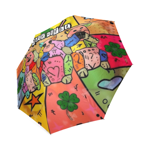 Three Litte Pig by Nico Bielow Foldable Umbrella (Model U01)
